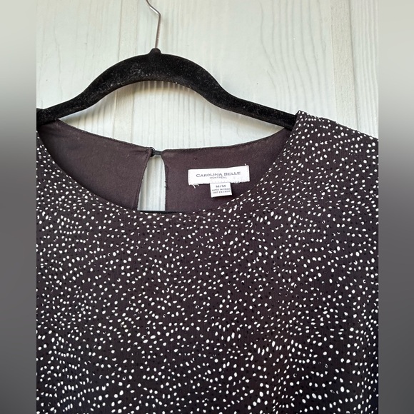 76CAROLINA BELLE Elegant Puffed Sleeve Polka-dot Black & White Mini Dress
SizeМ - Picture 5 of 16